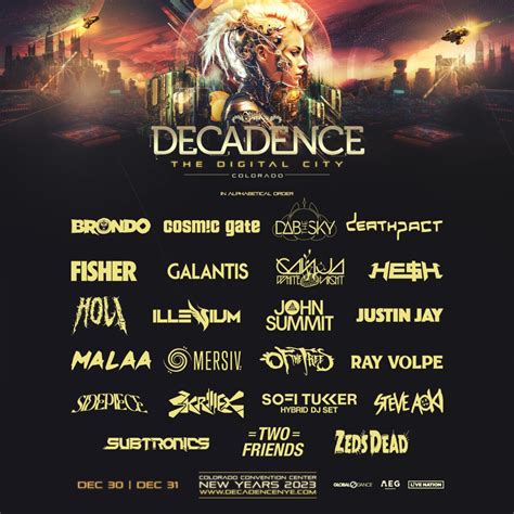 Lineup | Decadence NYE 2023