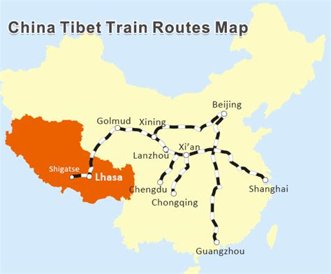 Tibet Railway Map