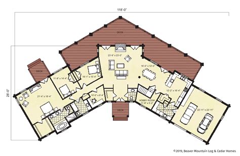 Hunter Mountain Log Home Floor Plan - Beaver Mountain