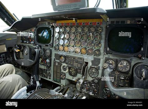 B 52 long range bomber cockpit instrument panel Stock Photo, Royalty ...