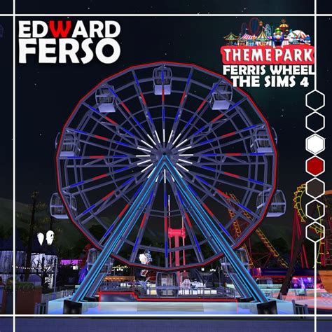 Ferris wheel Ride 3D Model - Theme Park | Edward Ferso 3D Creations on Patreon in 2022 | Sims 4 ...