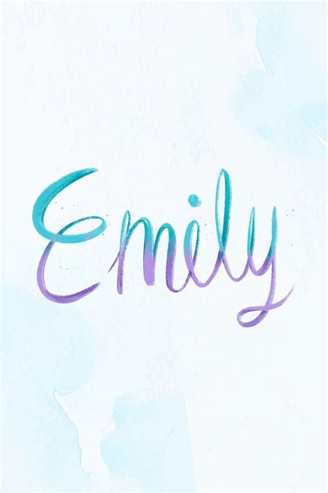 Emily name hand lettering vector font | free image by rawpixel.com ...