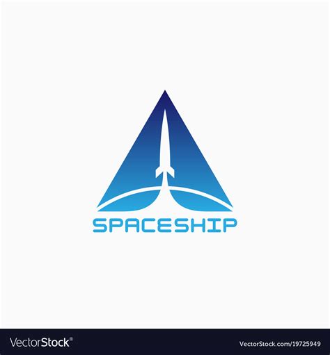 Spaceship logo Royalty Free Vector Image - VectorStock