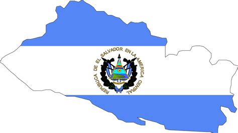 El Salvador Flag Map · Free vector graphic on Pixabay