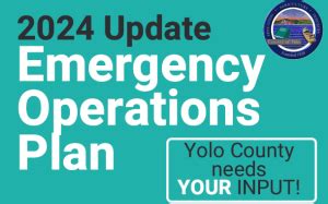 Yolo County OES Seeks Public Input on Updated Emergency Operations Plan - Cool Davis