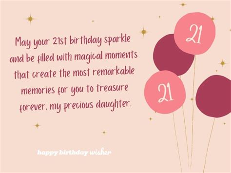 Your 21st is a birthday to remember, daughter - Happy Birthday Wisher