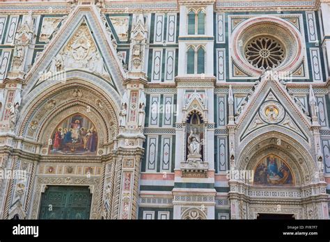 Exterior architecture of Il Duomo Di Firenze completed in 1436 Florence ...