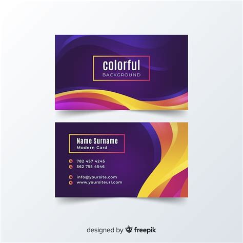 Free Vector | Colorful business card template