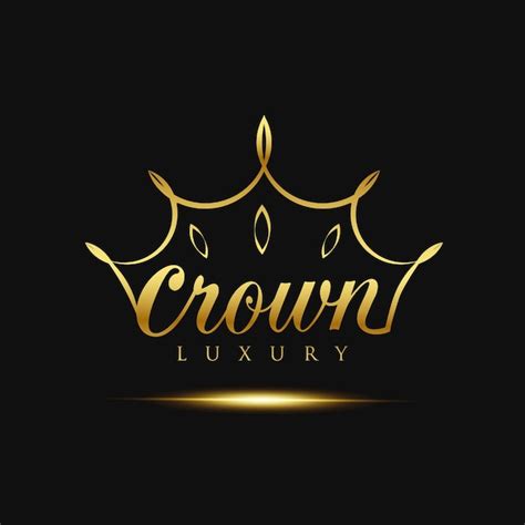 Free Vector | Gold Crown Luxury Logo