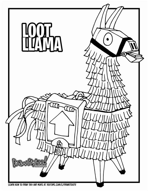 Fortnite Llama Coloring Page Inspirational How to Draw the Loot Llama ...