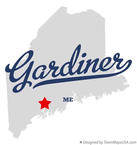 Map of Gardiner, ME, Maine