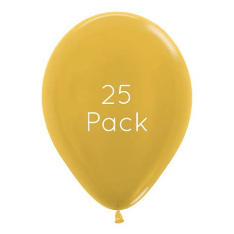 Metallic Gold Balloons - 25 Pkt – Build a Birthday NZ