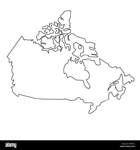 Outline, map of Canada Stock Photo - Alamy