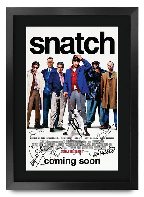 SNATCH BRAD PITT Guy Ritchie A3 Poster Framed Autograph Picture for Movie Fans £29.99 - PicClick UK