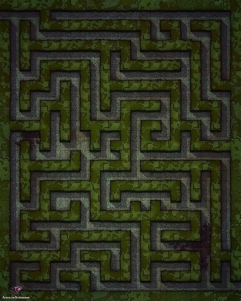 Hedge Maze - D&D Map for Roll20 And Tabletop - Dice Grimorium