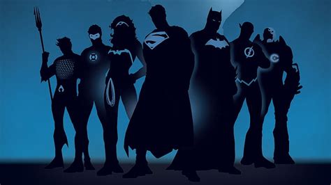 HD wallpaper: Justice League Blue Silhouette HD, cartoon/comic ...