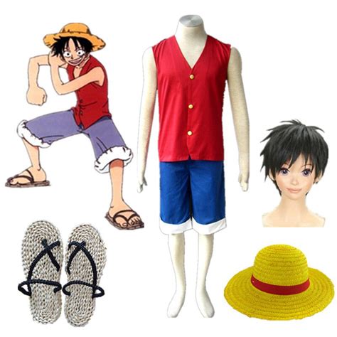 Anime cosplay One Piece Luffy Cosplay Costume Halloween Monkey D Luffy ...