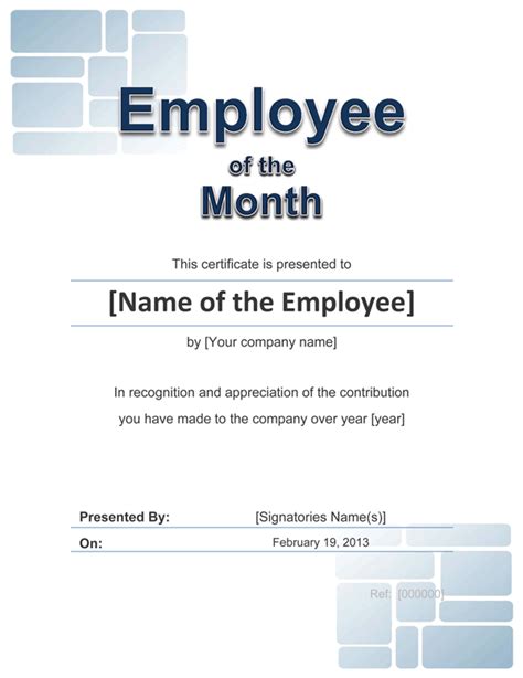 Employee Award Cetificate | Free Template for Word