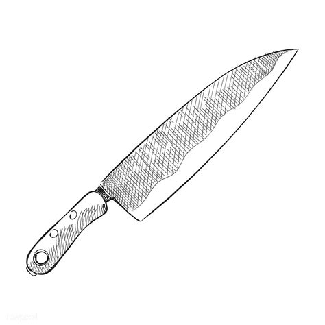 Vintage illustration of a kitchen knife | free image by rawpixel.com | Knife drawing, Vintage ...