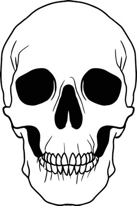 White Skull Svg File, Skeleton Face Svg, Gothic Skull, Black and White ...