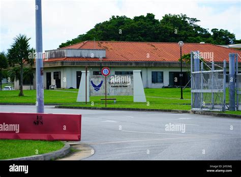 Entrance of the Kadena Air Base, a United States Air Force Base in Naha, Okinawa, home to a ...