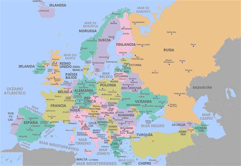 Para llevar gesto Invalidez mapa de europa politico y sus capitales ...