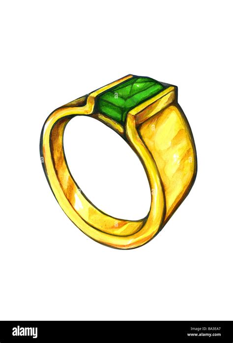 Illustration gold-ring graphics drawing watercolor jewelry gold-jewelry ...