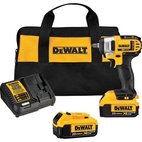 DEWALT 20V MAX XR Cordless Impact Wrench Kit with Hog Ring — 3/8in ...