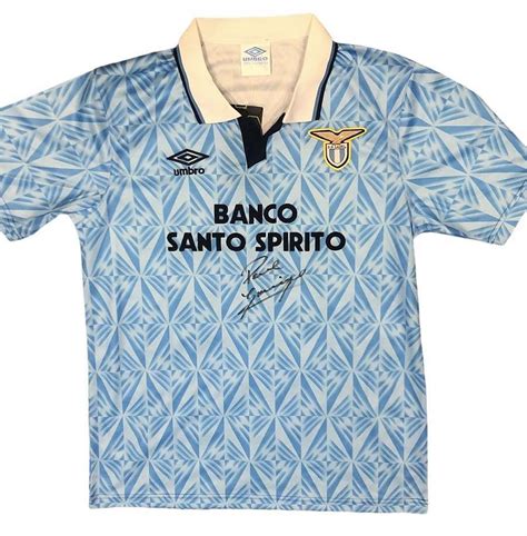 Paul Gascoigne Signed Lazio Football Club shirt Gazza