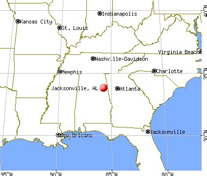 Jacksonville, Alabama (AL 36265) profile: population, maps, real estate, averages, homes ...