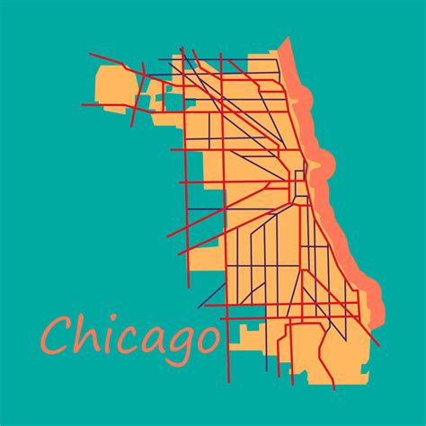 Chicago Map Vector at Vectorified.com | Collection of Chicago Map ...