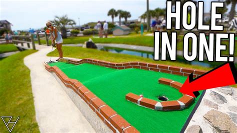 So Many Mini Golf Hole In Ones At This Awesome Course! - YouTube