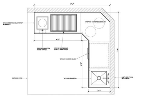 Outdoor kitchen floor plans | Hawk Haven