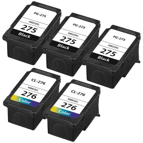 Canon 275 and 276 Ink Cartridges Combo Pack of 5 @ $90.95