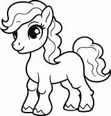 pony Coloring Book Little For Kids Template  sketch template