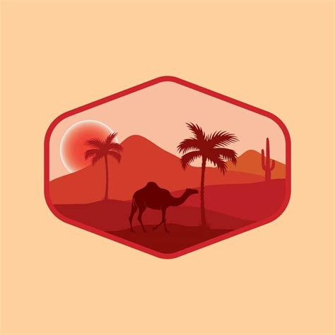 Desert vector illustration logo design 28598987 Vector Art at Vecteezy