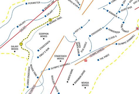 Heavenly Ski Map Art Lake Tahoe Heavenly California - Etsy