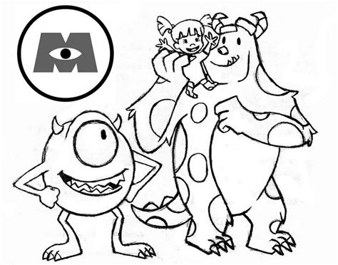 Monsters Inc Sully Y Boo Dibujos Para Colorear Y Imprimir Gratis Para ...