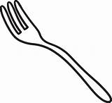 Fork Coloring Page sketch template