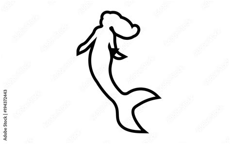 mermaid silhouette clip art outline on white background Stock - Clip ...