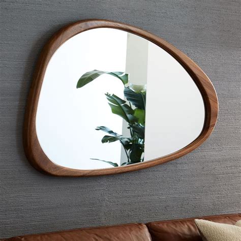 Mid-Century Asymmetrical Wall Mirror | Mirror wall, Modern mirror wall, Mirror wall decor