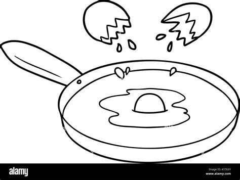 cartoon pan frying egg Stock Vector Image & Art - Alamy