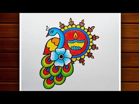 Discover more than 134 peacock drawing rangoli super hot - vietkidsiq ...