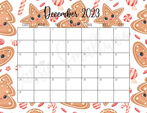 December 2023 Calendar Gingerbread - Get Calendar 2023 Update