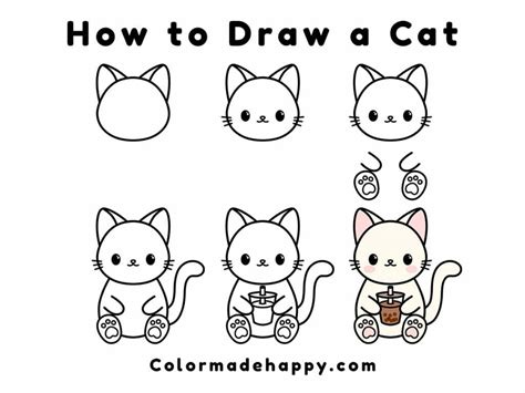 How to Draw a Cat • Step-by-Step Instructions