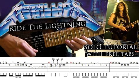 Metallica - Ride The Lightning guitar solo lesson (with tablatures and backing tracks) Chords ...