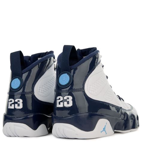 AIR JORDAN 9 RETRO WHITE/UNIVERSITY BLUE-MIDNIGHT NAVY