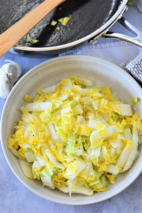 Napa Cabbage Recipe - Skillet Cabbage - Buttered Napa Cabbage