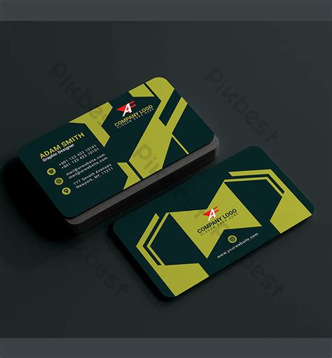 Modern Green Business Card 2024 | PSD Free Download - Pikbest