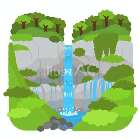 Free Vectors | Illustration of Kegon Falls